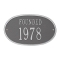 Founded Date Personalized Plaque Pewter & Silver