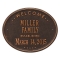 Welcome Oval FAMILY Established Personalized Plaque Oil Rubbed Bronze