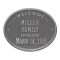 Welcome Oval FAMILY Established Personalized Plaque Pewter & Silver
