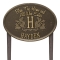 Bless This Home Monogram Oval Personalized Plaque Antique Brass
