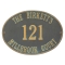 Large Hawthorne Oval Personalized Plaque Bronze Verdigris