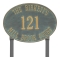 Large Hawthorne Oval Personalized Plaque Lawn Bronze Verdigris
