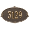 Personalized Montecarlo Bronze & Gold Finish, Standard Wall with One Line of Text