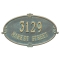 Personalized Montecarlo Bronze & Verdigris Finish, Standard Wall with Two Lines of Text
