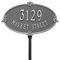 Personalized Montecarlo Pewter & Silver Finish, Standard Lawn with Two Lines of Text