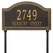 Personalized Penhurst Black & Gold Plaque Grande lawn with Two Lines of Text