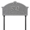 Personalized Roselyn Pewter & Silver Plaque Grande Lawn with Two Lines of Text
