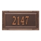 Personalized Gardengate Antique Copper Plaque Grande Wall with One Line of Text