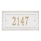 Personalized Gardengate White & Gold Plaque Grande Wall with One Line of Text