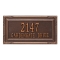 Personalized Gardengate Antique Copper Plaque Grande Wall with Two Lines of Text