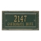 Personalized Gardengate Green & Gold Plaque Grande Wall with Two Lines of Text