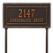 Personalized Gardengate Oil Rubbed Bronze Plaque Grande Lawn with Two Lines of Text