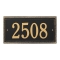 Personalized Masons Rectangle Black & Gold Finish, Standard Wall with One Line of Text