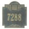 Monogram Address Personalized Plaque Bronze Verdigris