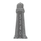 Personalized Lighthouse Vertical Plaque Pewter Silver