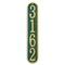 Fast & Easy Vertical House Numbers Plaque Green and Gold