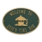 Personalized Tiki Hut Plaque Green & Gold