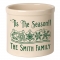Personalized Snowflake Ornament 2 Gallon Crock with Green Etching